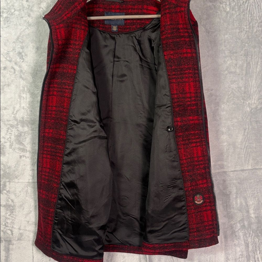 Pendleton Red Black Plaid Wood Full Zip Jacket Size XL - Picture 9 of 11